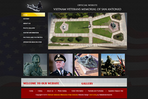 Sample website design example Vietnam War Memorial